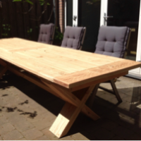 Buitentafel Douglas hout door woodstack Breda